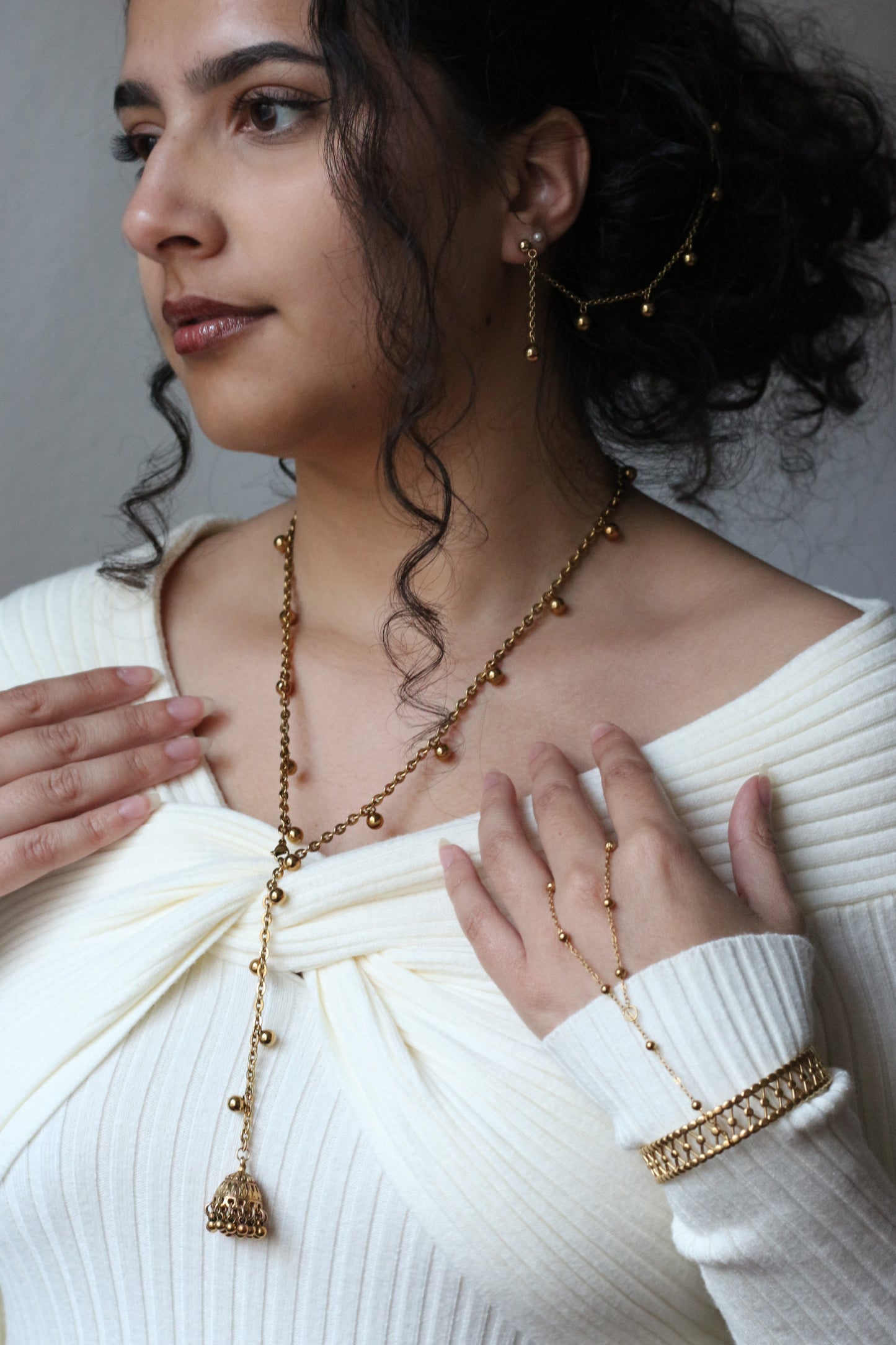 Jhumka Lariat Necklace